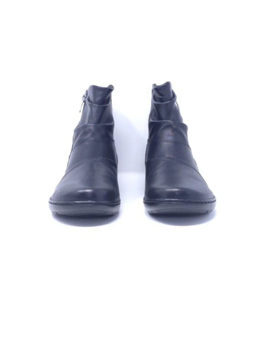 New Clarks Collection Cora Pace Ankle Boot Black Leather Medium
